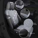 Rav4 Seat Covers Custom Fit for Toyota Rav4 Full Set Faux Leather Car Seat Covers Waterproof Full Coverage (Black & Grey, Hybrid Model 2019-2025 LE/XLE/Premium/Limited)