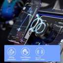 2 x Rednow Magnetic Car Suction Cup Holder Mount, Magnetic Car Cell Phone Holder,Suction Cup Car Phone Mount,Universal Adjustable Windshield Dashboard Mobile Phone Holder (Silver)