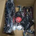 Punching Bag for Adults, 4ft PU Leather 6 in 1 Heavy Boxing Bag Set, Punching Bag with 12oz Boxing Gloves, Hand Wraps, Hanging Bag for MMA Karate Kickboxing Muay Thai Boxing Home - Unfilled