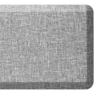 Anti Slip 3/4 inchs Anti Fatigue Kitchen Floor Mat, Ergonomic Comfort Standing Mat, Waterproof Kitchen Runner for Home, Kitchen, Office, Laundry, Garage (Light Gray, 24" x 70" -0.75")