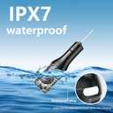 SARMOCARE Water Dental Flosser, Cordlss Oral Irrigator 300ML 4 Modes 4 Tips Pattern Water Tank Rechargeable Water Flossers for Home Travel(Black)