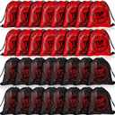 Amylove 32 Pcs Top Secret Theme Party Favor Room Drawstring Birthday Gift Bags Snack Candy Storage 9 x 12 Inches