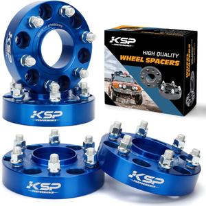 KSP 1.5" Wheel Spacers for Silverado Sierra 1500, 6x5.5 Hubcentric Spacers Compatible with Chevrolet GMC Tahoe Avalache Express Suburban Yukon,6X139.7 Forged Spacer with 78.1 Center Bore M14x1.5 Studs (blue)
