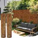 4FT X 10FT Natural Reed Fence, 2Pack Bamboo Privacy Fencing 4ft High Decorative Reed Screen for Outdoor Patio Balcony Garden Backyard 4FT (Height) X 10FT(Length)
