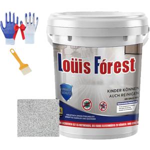 Generic High-Gloss Marble Effect Epoxy Floor Paint, Waterproof Water-Based, Garage/Concrete Floor Paint, Light Gray