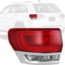 Tail Light Compatible with Jee-p Grand Cherokee 2014-2021, LH Left Driver Side Taillight Replace 68110017AF CH2804106, Outer 