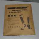 Hylaea Merino Wool Ski Socks, Cold Weather Socks for Snowboarding, Snow, Winter, Thermal Knee-high Warm Socks, Hunting (Large, Black Dark Grey Grey (3 Pairs))