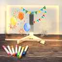 Colorful LED Note Board, Illuminated Acrylic Dry-Erase Board, Acrylic Message Display Board, Colored Illuminated Note Board, Notepad with Adjustable Stand and 7 Pens (11.8  7.9)