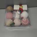 12PCS Rustic Christmas Ornaments Set, 8 Burlap Balls & 4 Paper Honeycomb Ornaments, 3.15" Farmhouse Vintage Holiday Tree Decorations