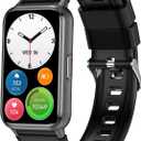 Fitness Tracker (Answer/Make Calls), Smart Watch for Women Men, with 1.47 AMOLED Always-On Display, 24/7 Heart Rate, Sleep Tracking, 110+ Sport Modes, Waterproof, Compatible for Android Phone (Black)