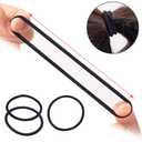 120 Pieces Black Hair Ties for Thick and Curly Hair Ponytail Holders Hair Elastic Band for Women or Men(4mm)