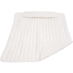 Lazy Daze Hammocks 2 Person Hammock Pad and Pillow Set, Double Polyester Quilted 78" x55" Replacement Pad for Rope Hammock, Cream