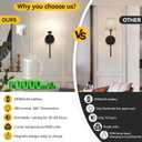 Wireless Wall Sconces Set of Two Battery Operated, Rechargeable Wall Lamp with 10000 mAh Dimmable Bulb & Remote, 10 Colors Wall Lights for Bedroom Living Room Hallway Wall Decor