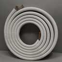 ICOOL 25 Ft. Mini Split Line Set, 1/4" & 1/2" O.D. Twin Copper Pipes, 3/8" Thickened PE Insulated Coil Copper Line with Nuts for Air Conditioner HVAC Refrigeration and Heating, without Fittings