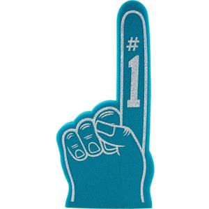 Giant Foam Finger 18 Inch- Number 1 Universal Foam Hand for All Occasions - Cheerleading for Sports - Exciting Vibrant Colors use as Celebration Pom Poms- Great for Sports Events Games School Business