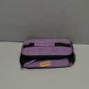 Hanging Toiletry Bag, Shower Caddy Tote Bag (Updated Version, Full Size Bottle Compatible), Bath Organizer for College Dorms, Gym, Camp, Women Men, with Funny Luggage Tag (Purple)