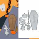 Halloween Hat Cat Dies Metal Die Cuts, Halloween Hat Cat Cutting Dies Cut Stencils for DIY Scrapbooking Cards Photo Album Decorative Embossing Paper Dies for Scrapbooking Card Making