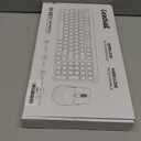 LeadsaiL Wireless Keyboard and Mouse Combo, 2.4Ghz Cordless Mechanical Keyboard and Silent Mouse for Business, Low-Profile Red Switch, 98-Key Compact Slim Keyboard for Windows/MacOS PC Laptop- Purple