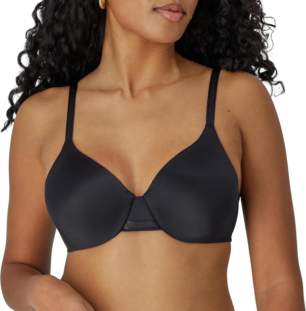 Bali Women's Underwire Bra DF3W11, One Smooth U Back-Smoothing Bras for Women, Concealing, Full Coverage (Black) 34C 