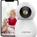JAIOTlink 2K Indoor Camera for Home Security & Baby Monitor, WiFi Pet Camera with App, 2.4G/5G, 360° Pan&Tilt, Night Vision, Motion Detection, 2-Way Audio, SD/Cloud Storage, Compatible with Alexa