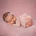 Newborn Lace Romper, 2 PCS Baby Girl Photography Props, Newborn Girl Photography Outfits with Flower Headband for Infants