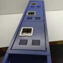Greenvelly Storage Locker for Employee, Office, Metal Gym Locker with 3 Door, Steel Blue Locker Cabinet Organization for School, Free Standing