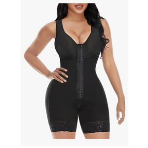 YIANNA Fajas Colombianas Shapewear for Women Tummy Control Post Surgery Full Body Shaper Butt Lifter with Zipper Crotch, M
