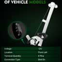 Front Left Power Window Regulator with Motor for:-Honda Fit 2009 2010 2011 2012 2013, for Fit 09 10 11 12 13 4 Door Hatchback, with 6 Pins OE# 751-621 751621 HO1350149 72250-TF0-G01