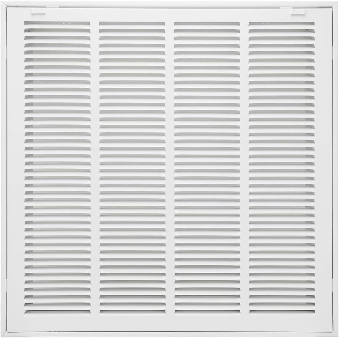 Howeall 20"W x 20"H [Duct Opening Size] Steel Return Air Filter Grille - Removable Face/Door for 1 inch Filters -HVAC Vent Cover Grill - White [Outer Dimensions: 22 5/8"W X 22 5/8"H]