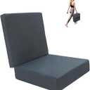 Porch Swing Folding Chair Cushion,Cushion for Outdoor Furniture with Carrying Handle and Adjustable Straps,for Patio,Outdoor,Backyard and Garden(Dark Grey)