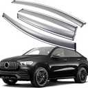 Window Visors Compatible with Mercedes-Benz GLE-Class Coupe | GLE 53, GLE 63 S, 2021-2026, Rain Guards, Wind Deflectors, Sun Shield Visors, Tape-On, Set of 4