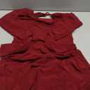 Women Sexy Boat Neck Backless Mesh Mini Dress Solid Slim Fit Bell Long Sleeve Self Tie Back Sheer Short Dresses (Small, Burgundy)