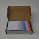 Hapinest 1000 Blank Flash Cards Colored Index Cards 3x5 w/20 Binder Rings, Unruled Unlined Index Cards with Ring, Hole Punched Notecards Flashcards, Color Note Cards for Studying Home Office Supplies