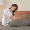 Sunflower Queen Pillowcases Set of 2, 100% Cotton Queen Size Pillow Cases 2, 2030 inches Taupe Gray, Soft and Breathable