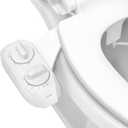 LUXE Bidet NEO 120 Plus - Single Nozzle, Non-Electric Bidet Attachment for Toilet Seat, Patented Slide-In Install, 360 Self-Clean, EZ-Lift to Clean, Rear Wash (White)