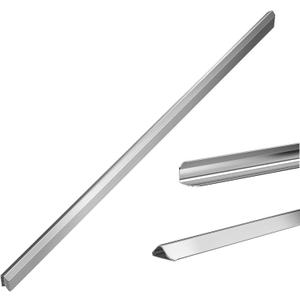0.5x0.5x48 Inches 304 Stainless Steel Wall Corner Guards (5-Pack) Heavy Duty Rounded Corner Protector, Smooth Folded Edge Design for Wall Protection Stainless Steel Slab