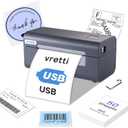 vretti USB Shipping Label Printer,High Speed Direct Thermal 4x6 Label Printer for Shipping Packages and Small Business,Widely Used for Amazon, Ebay, Shopify, Etsy, USPS