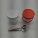 Overnight Oats Container - Yogurt Oatmeal Glass Canning with Lids and Spoon, 10 oz Cereals, Milk, Fruit Salad, with Measurement Marks (Orange)