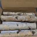 8 Pack Birch Logs for Fireplace Decor Crafts Versatile Unfinished Wood Gas Fireplace Logs: 2.3"-3.2" Dia. x 16.5" Long