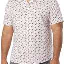 Amazon Essentials Men's Vacation Cotton Button-Down Resort Shirt, Short Sleeve (M)