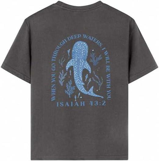 SOLY HUX Women's Graphic T Shirts Oversized Tees Short Sleeve Baggy Vacation Summer Tops (Gray, M)