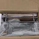 DINDON 2 Tier Pull Out Cabinet Organizer (11" W x 21" D) Slide Out Wood Shelf Organizers Double Tier Kitchen Wire Basket with Chrome Finish