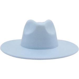 Fedora Hat Women Hat Winter Luxury Man Hats for Women (One Size, Sky Blue)