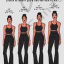 Sunzel Flare Leggings, Crossover Yoga Pants with Tummy Control, High Waisted and Wide Leg, No Front Seam Black, Medium 34" Inseam