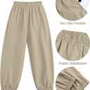 Gogokids Boys Girls Hiking Pants Waterproof Cargo Pants Quick Dry Athletic Pants Lightweight Casual Outdoor Camping for 4-12Y (Beige)