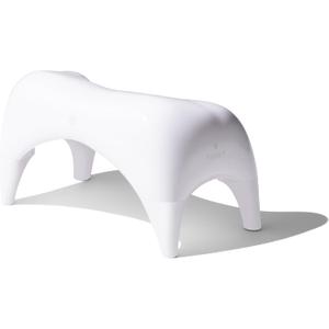 TUSHY Ottoman: Squatting Toilet Stool | Squatting Position Helps Improve Bowel Health, Reduce Strain & Relieve Constipation | 9" Tall, White