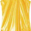 EQSJIU Girls Gymnastics Leotard Ballet Dance Outfits Sleeveless Toddler Kid Gymnastic Tumbling Dancewear 1-10 Years (2-3T, Yellow)