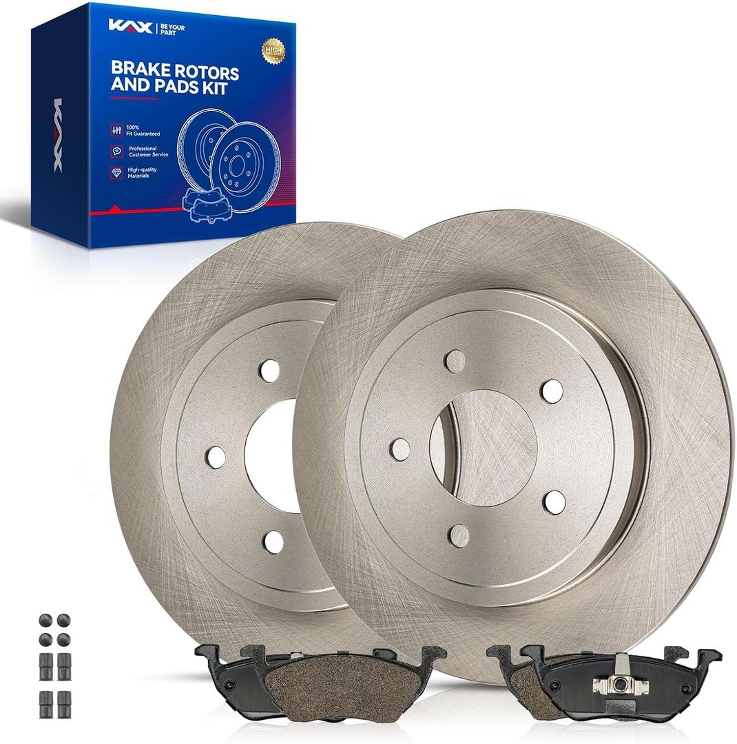 KAX Rear Brake Kit for Ford Escape 2005-2008, Mercury Mariner 2005-2008, Mazda Tribute 2005-2006 2008, 11.88inch Brake Rotors Pads Kit, #54122+D1055 Rear Brakes