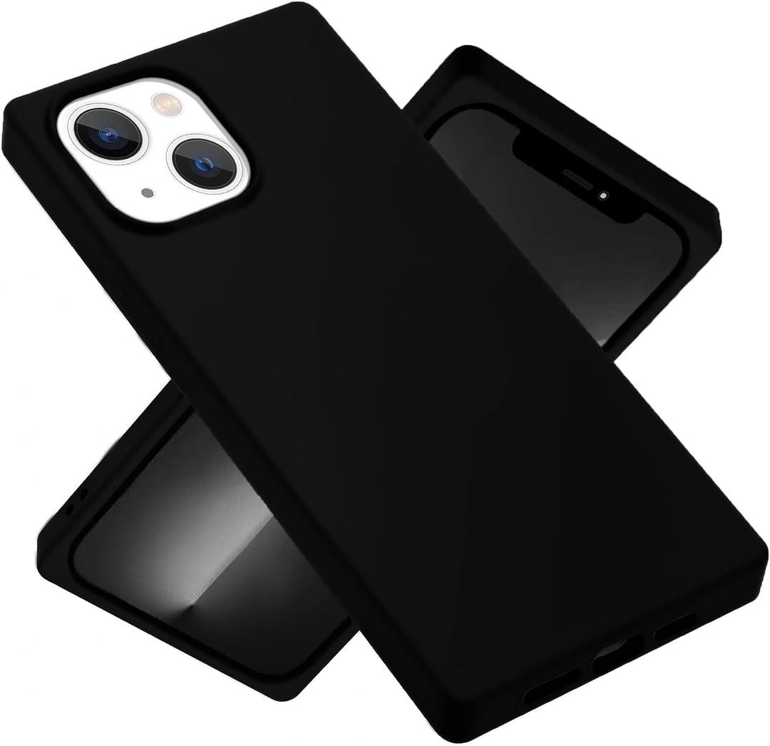 for iPhone 15 Plus Case Case Silicone Protective Slim Thin Shockproof Flexible Women Girls Cute Phone Cases for iPhone 15 Plus Black