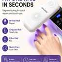 Cordless UV Nail Lamp for Nail Care, Rechargeable Finger Nail Repair Light with 240 Rotatable Panel, Portable Nail Dryer for Gel Polish Touch-Ups, Extensions, Manicure & Pedicure- White